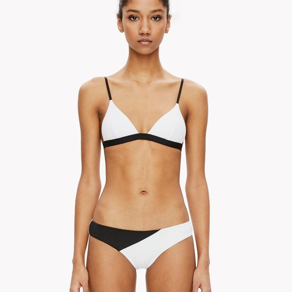 NWT Onia x Theory White and Black Color Block Bikini Set $170.00